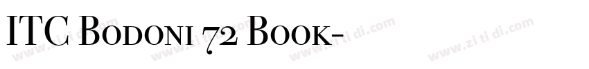 ITC Bodoni 72 Book字体转换 ITC Bodoni 72 Book字体转换